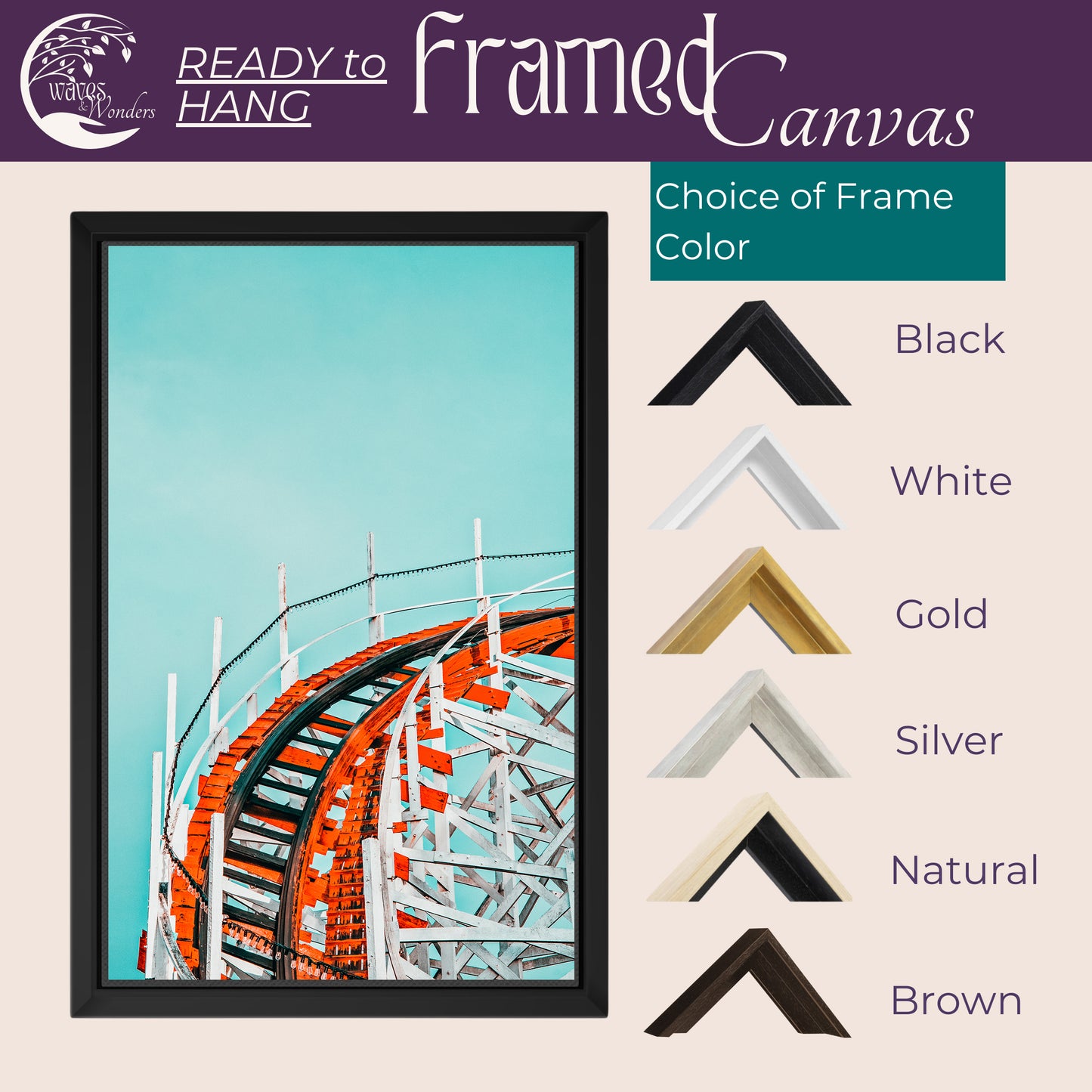 a picture of a roller coaster with frames