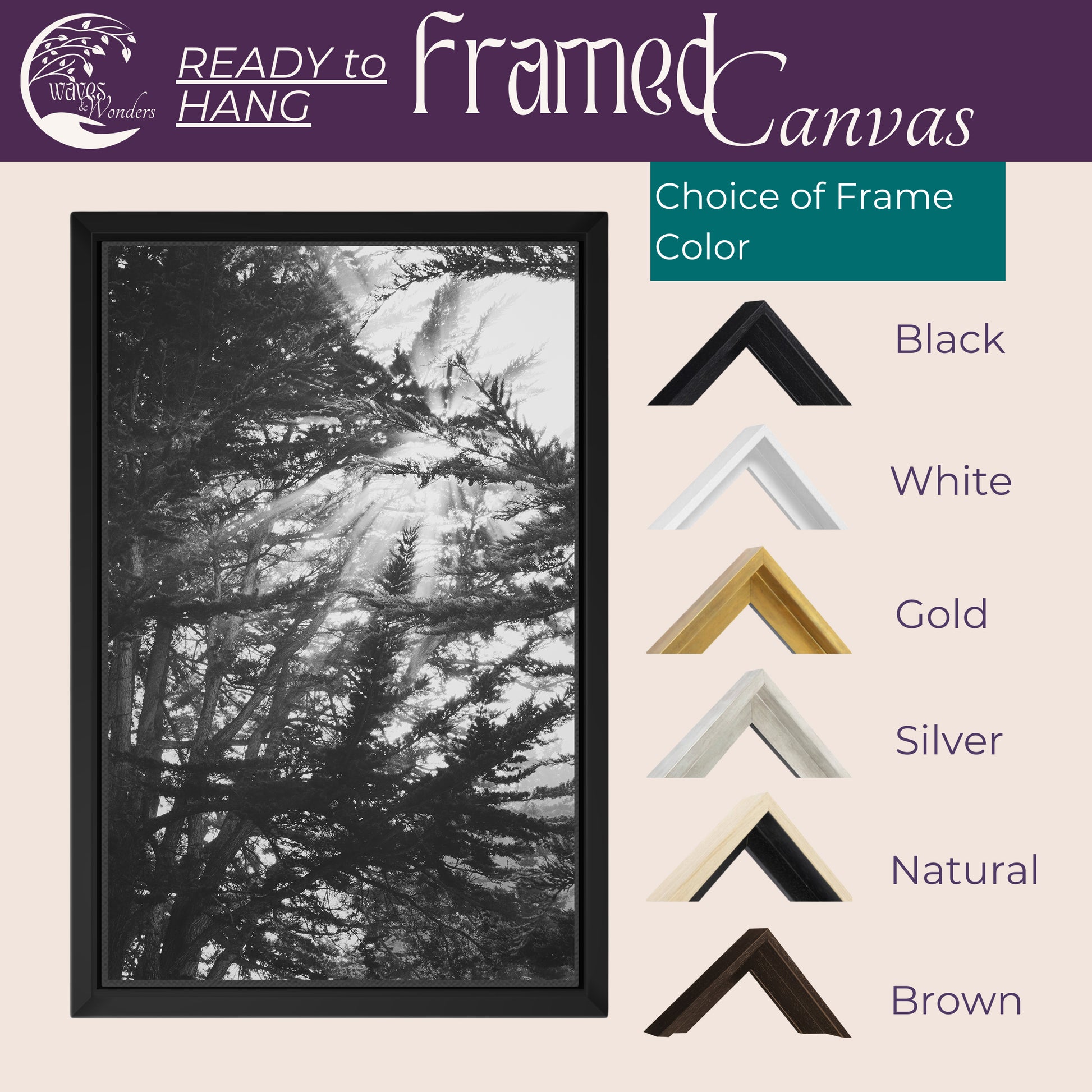 framed canvass with different colors and sizes of frames