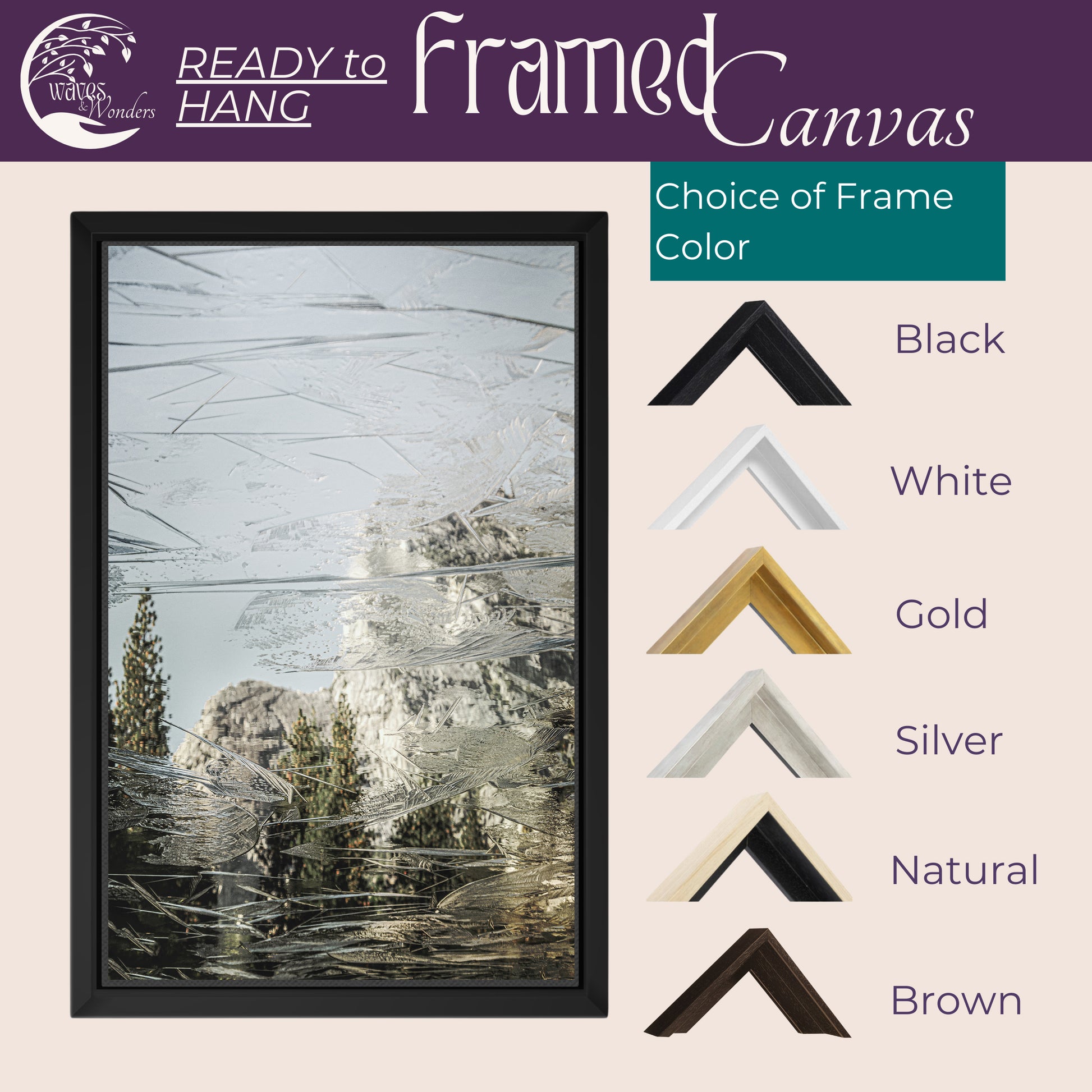 framed canvass with different colors and sizes of frames