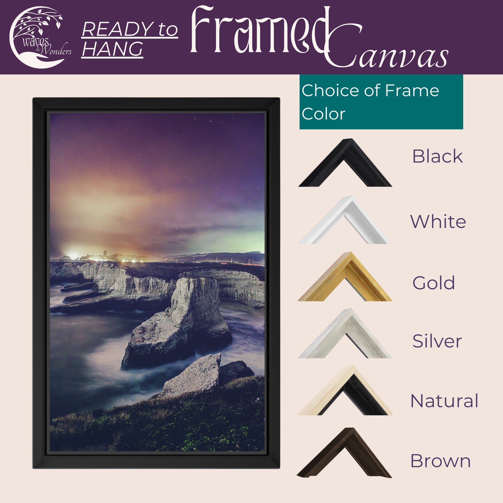 framed canvass with different colors and sizes of frames