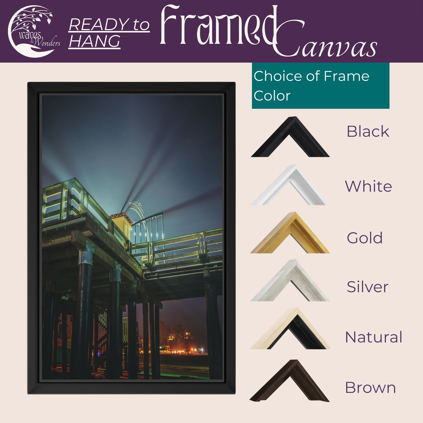 a picture of a frame with a picture of a bridge