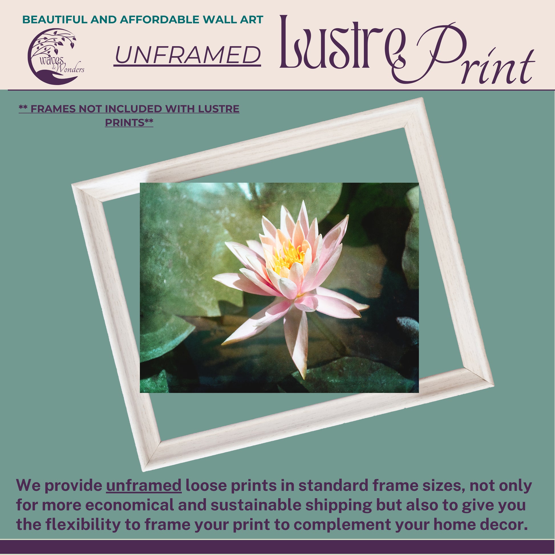 a picture of a water lily in a frame