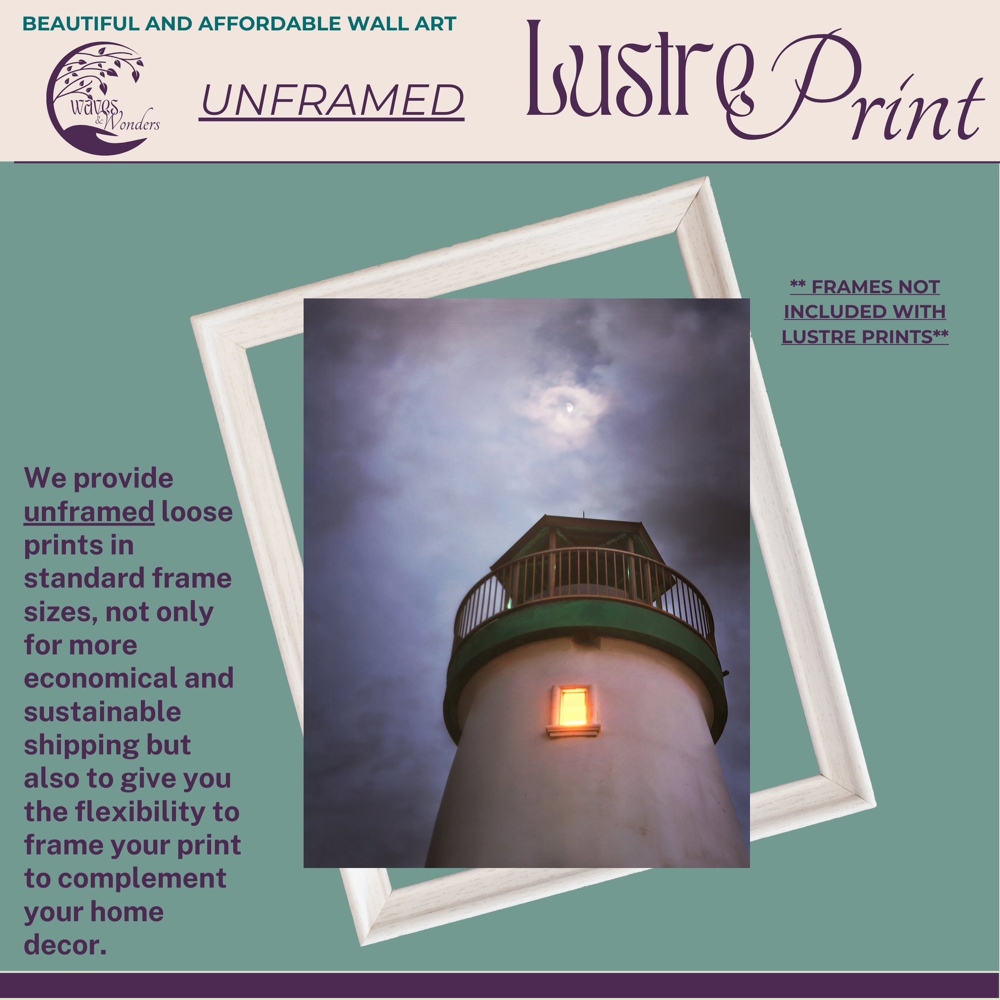 a poster with a picture of a lighthouse