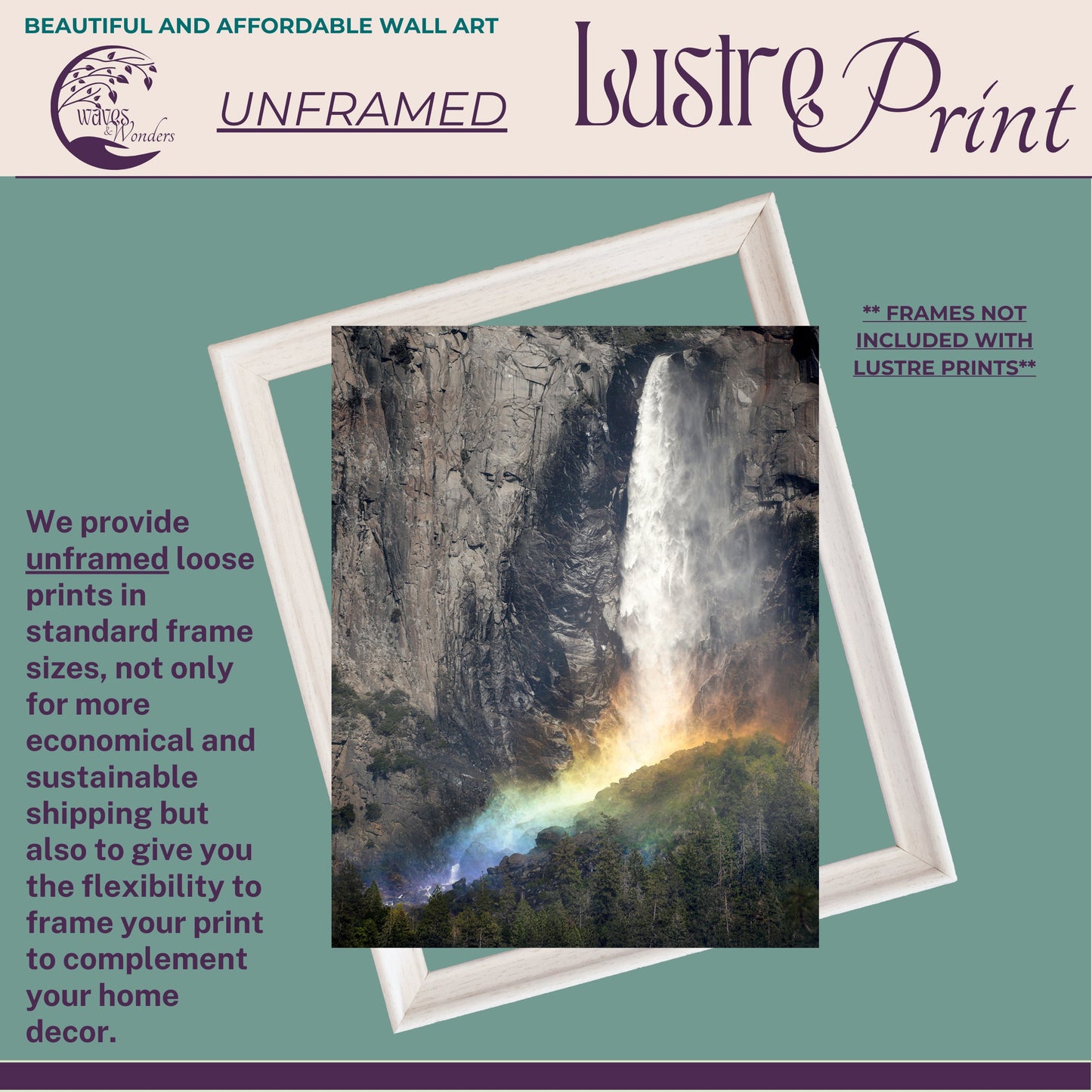 a picture of a waterfall with a rainbow in the background