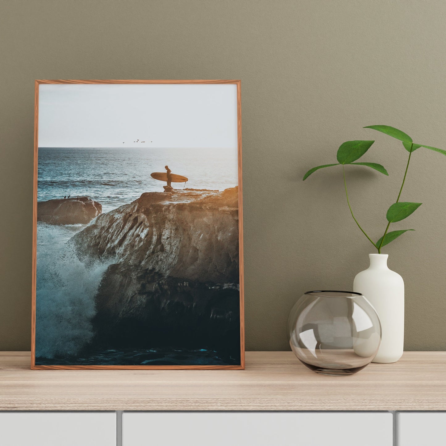 a picture of a person on a surfboard in the ocean