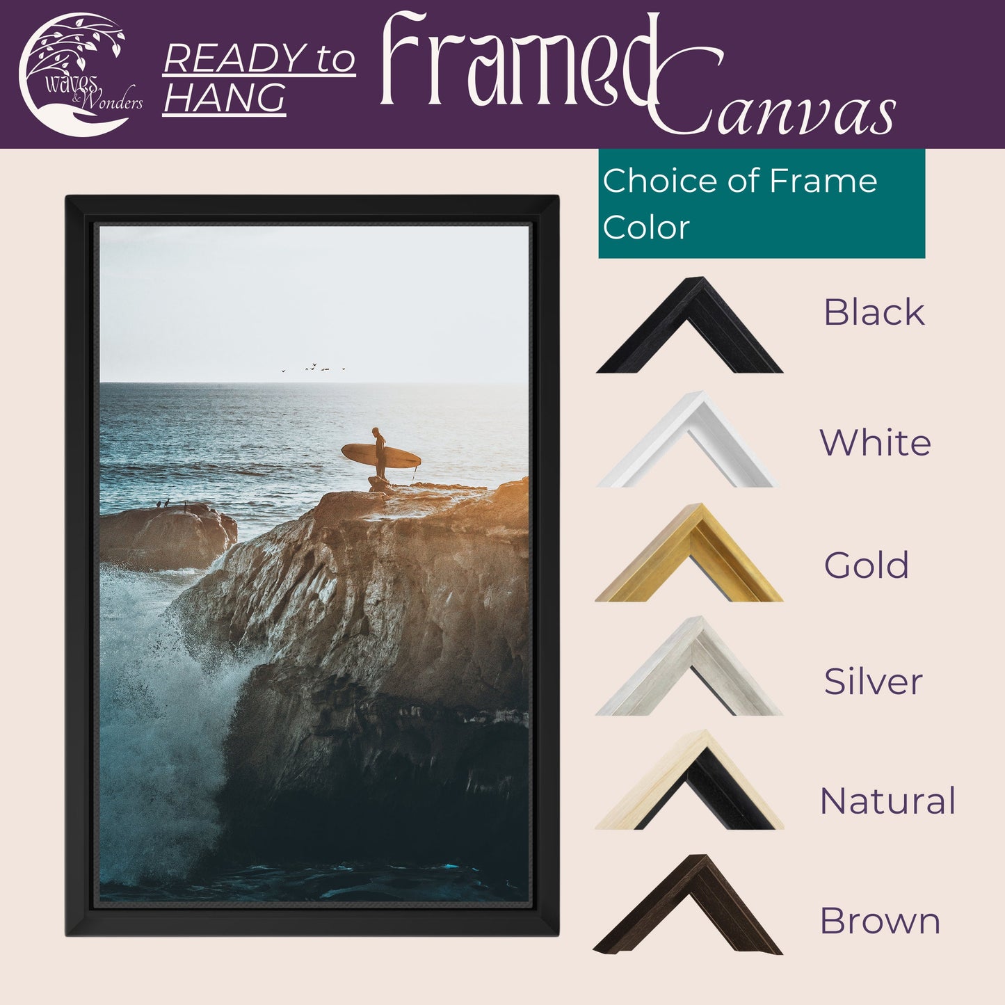 framed canvass with different colors and sizes of frames