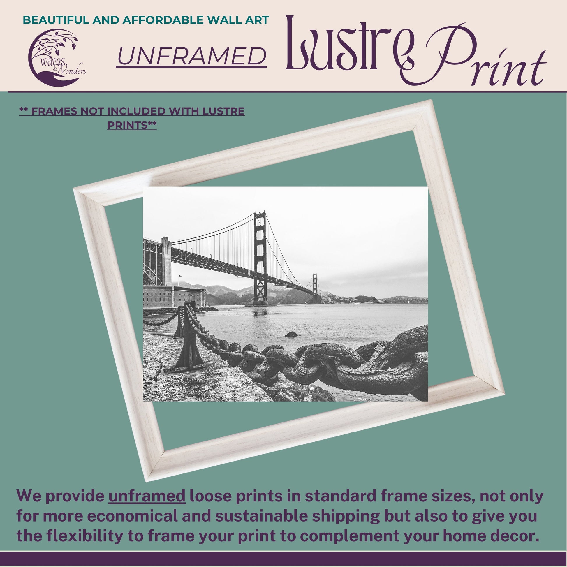 a poster with a picture of the golden gate bridge