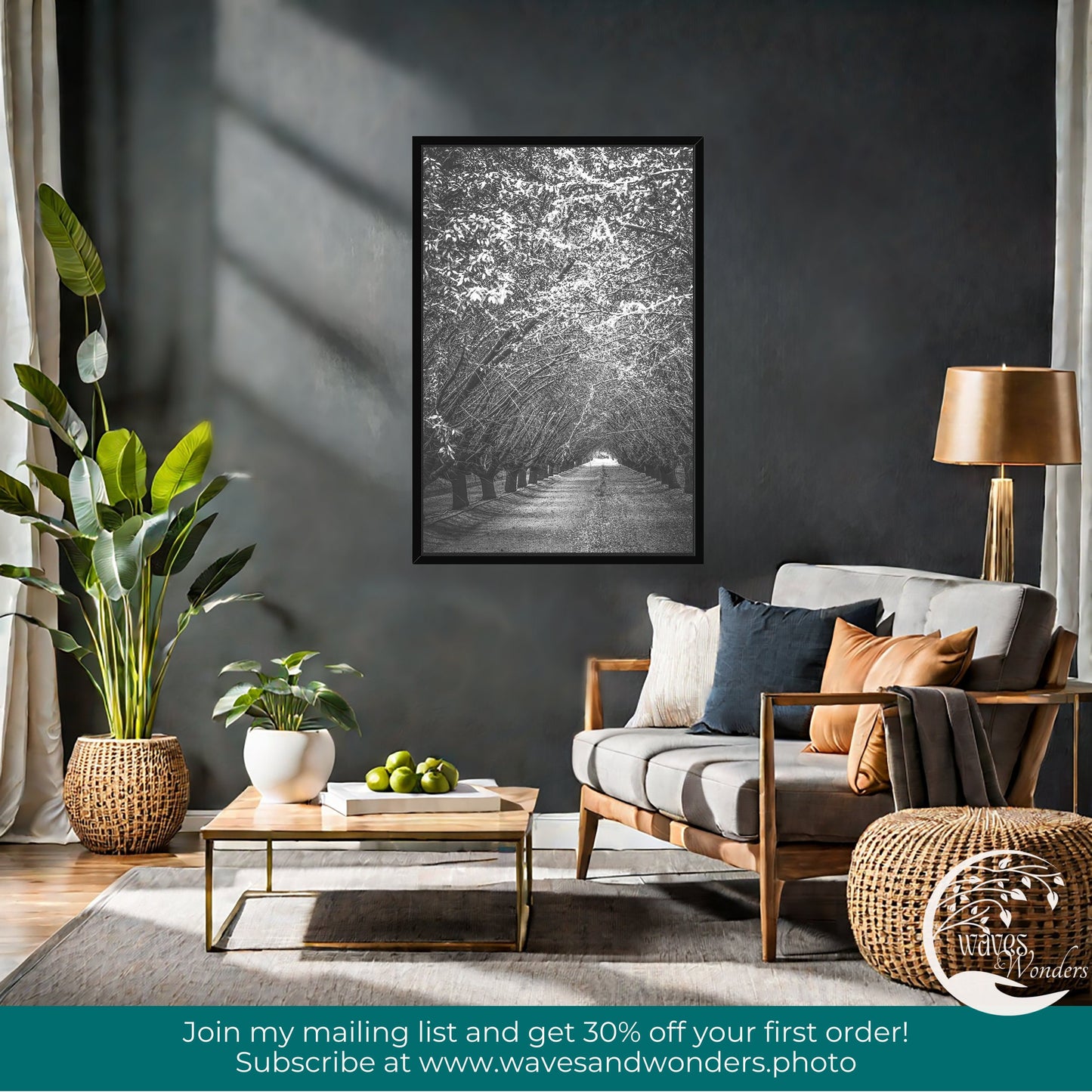 a black and white photo of a living room