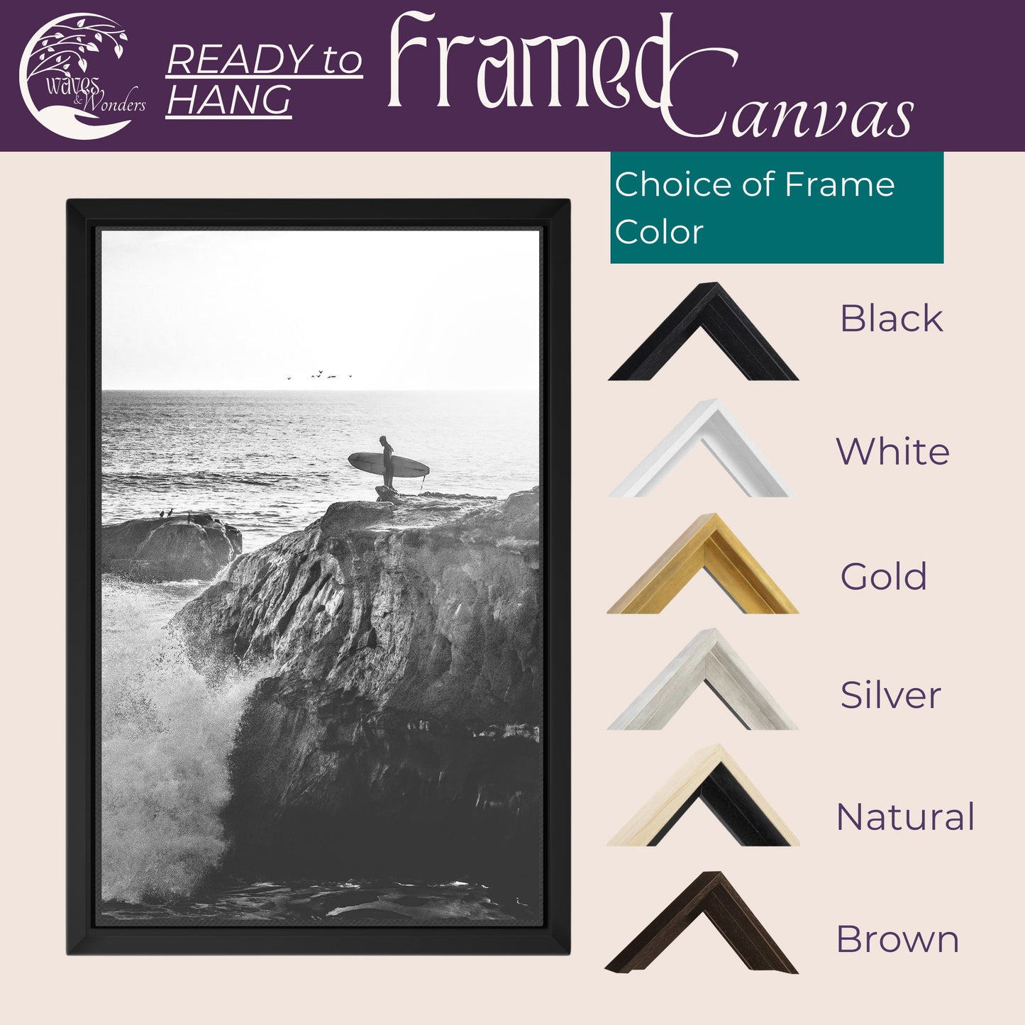 framed canvass with different colors and sizes of frames