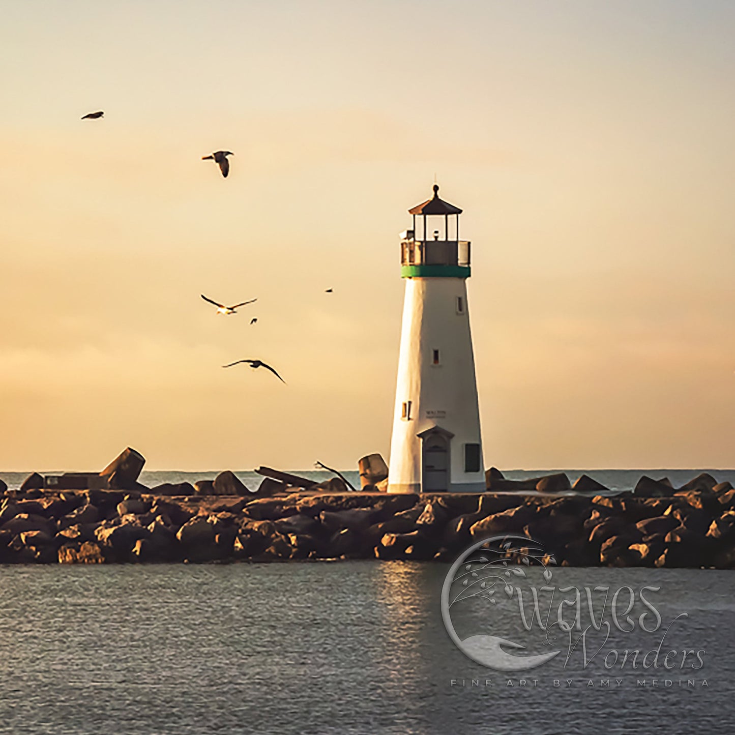 a light house sitting on top of a body of water