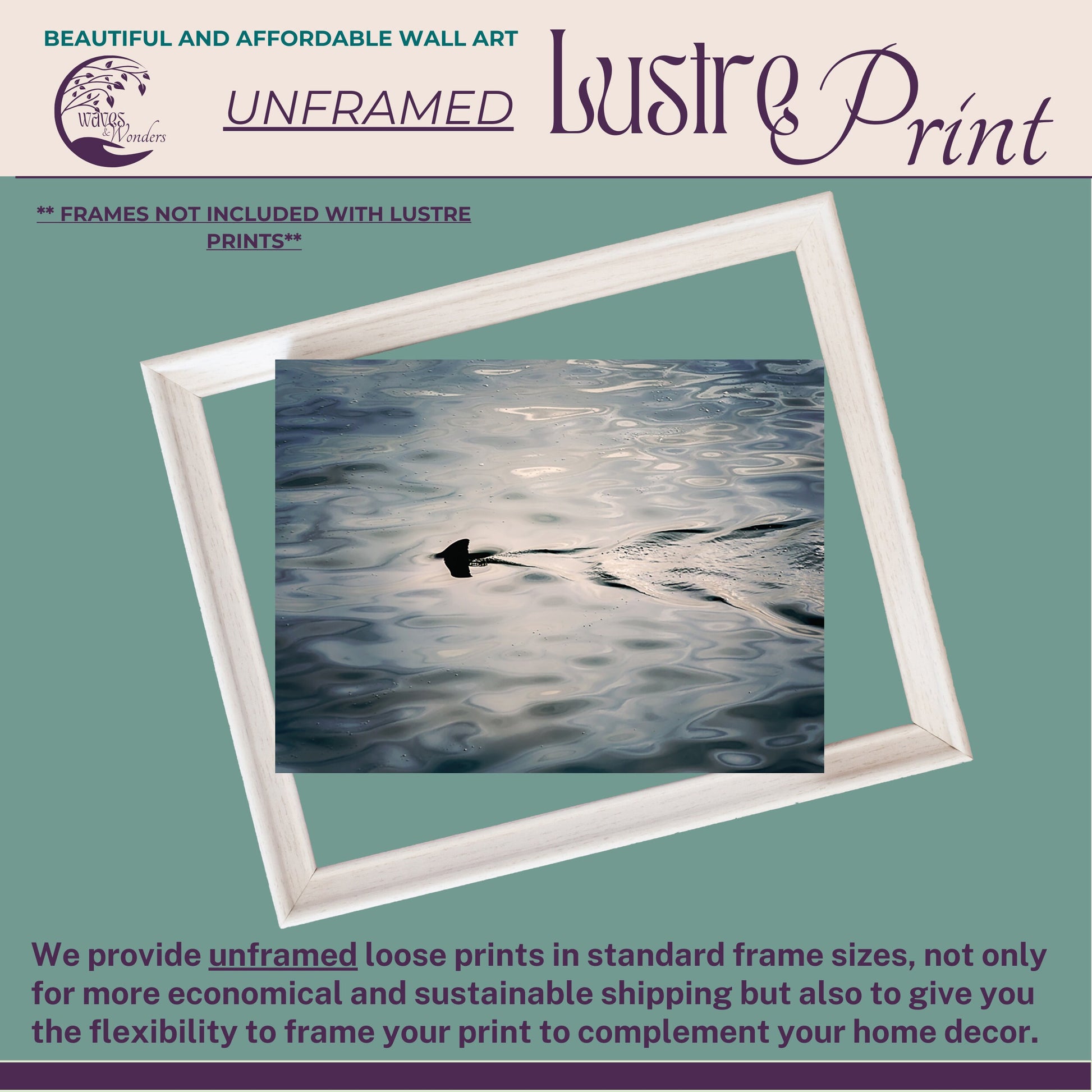 a poster with a picture of a bird in the water