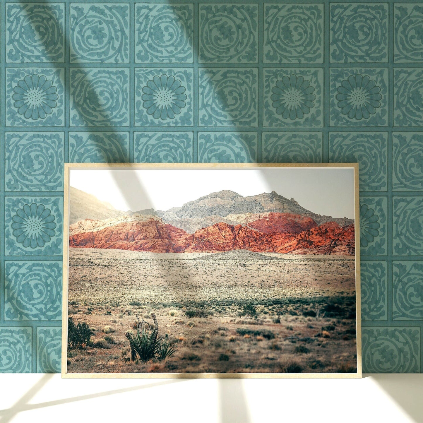 a picture of a desert with mountains in the background