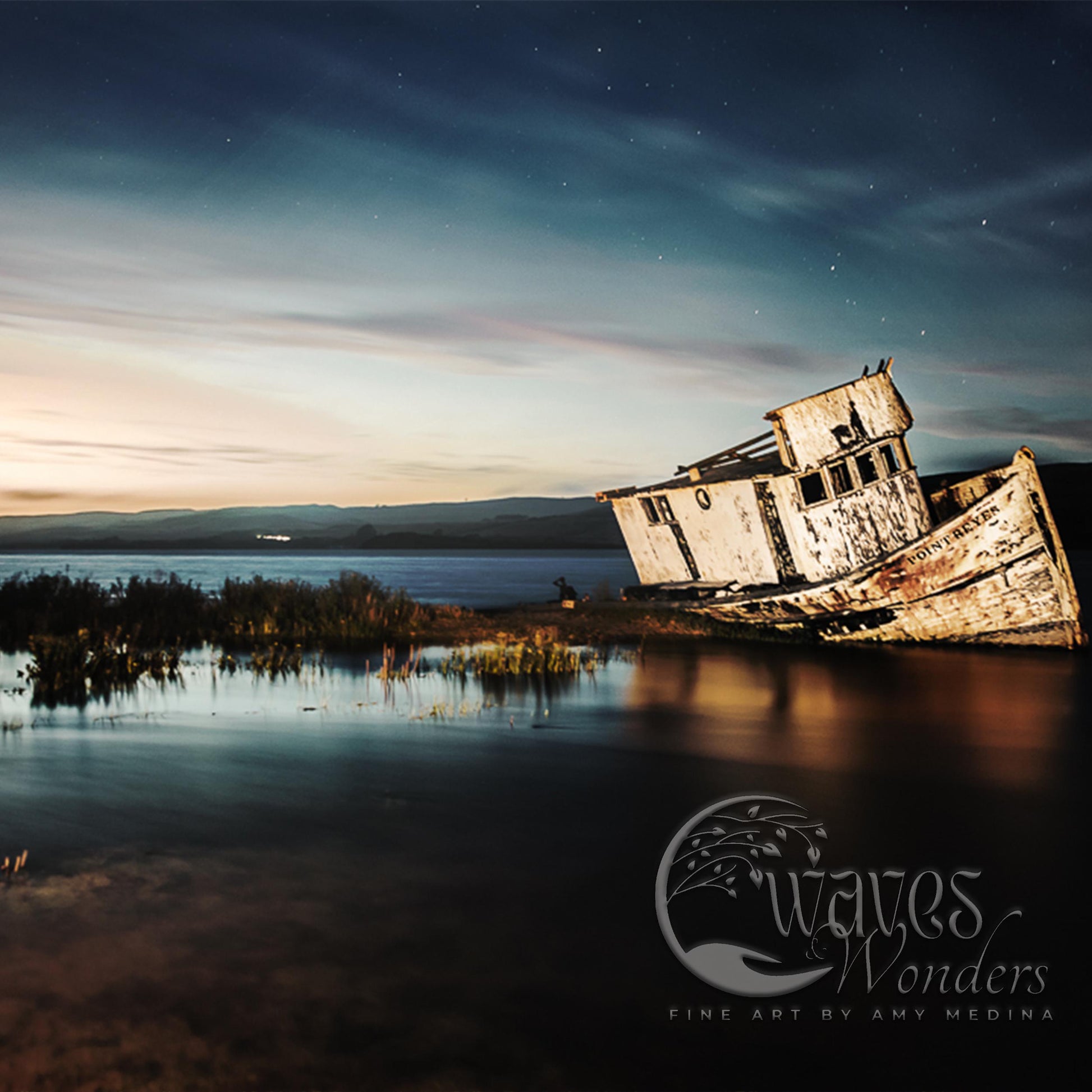 a boat sitting on top of a body of water