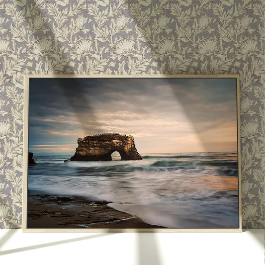 a picture of a rock formation in the ocean