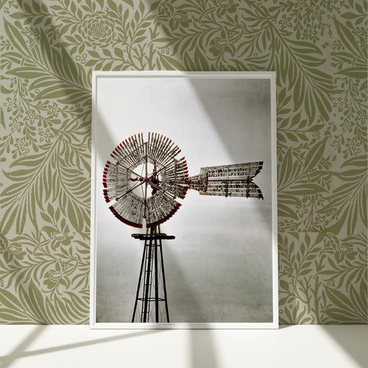 a picture of a windmill on a wall