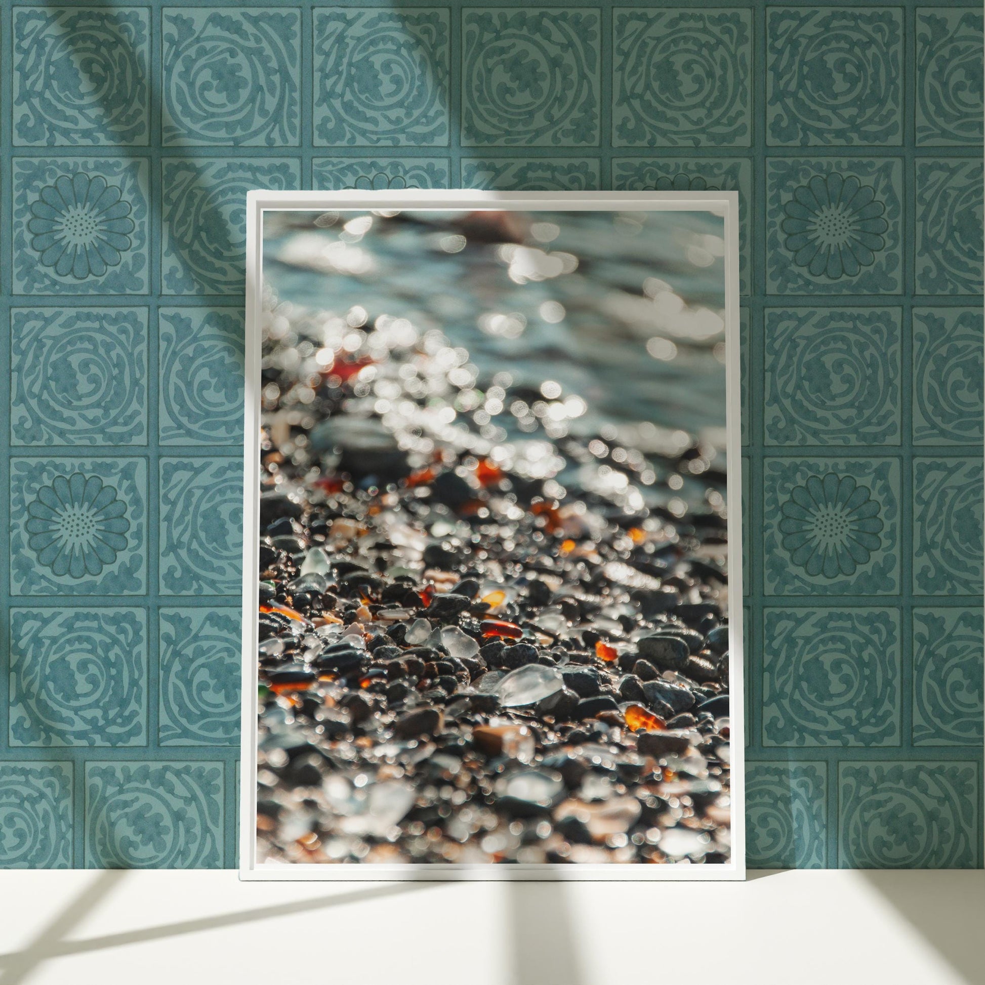 a picture of a picture of rocks and water