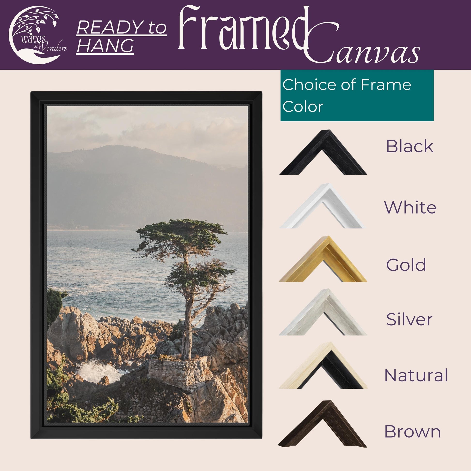 framed canvass with different colors and sizes of frames